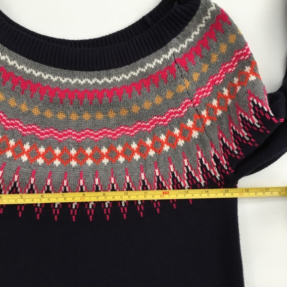 Eliza J Fair Isle Pattern Sweater Dress Navy Size XS - Picture 7 of 7